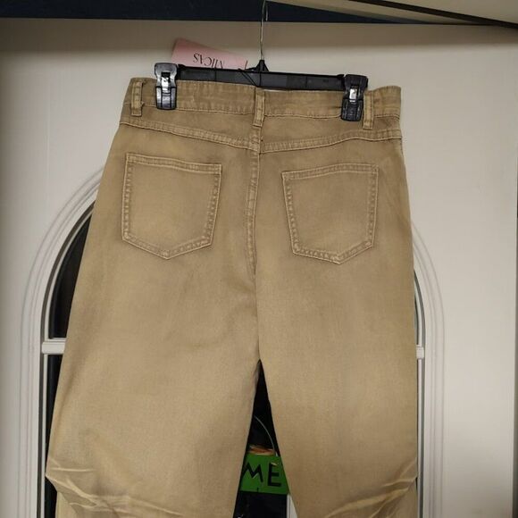 New Micas Khaki Wide Leg Cargo Pants Size Women's M - Picture 4 of 4